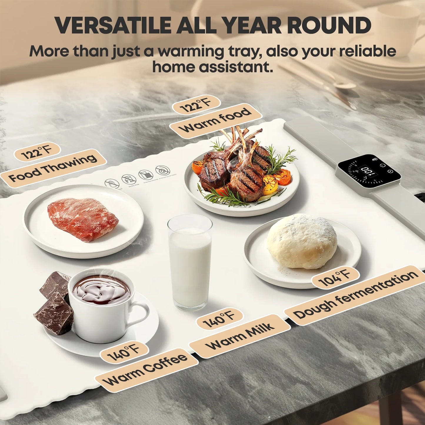 Elevate Your Dining Experience with the Versatile Foldable Silicone Electric Warming Tray - Perfect for Parties and Home Use!