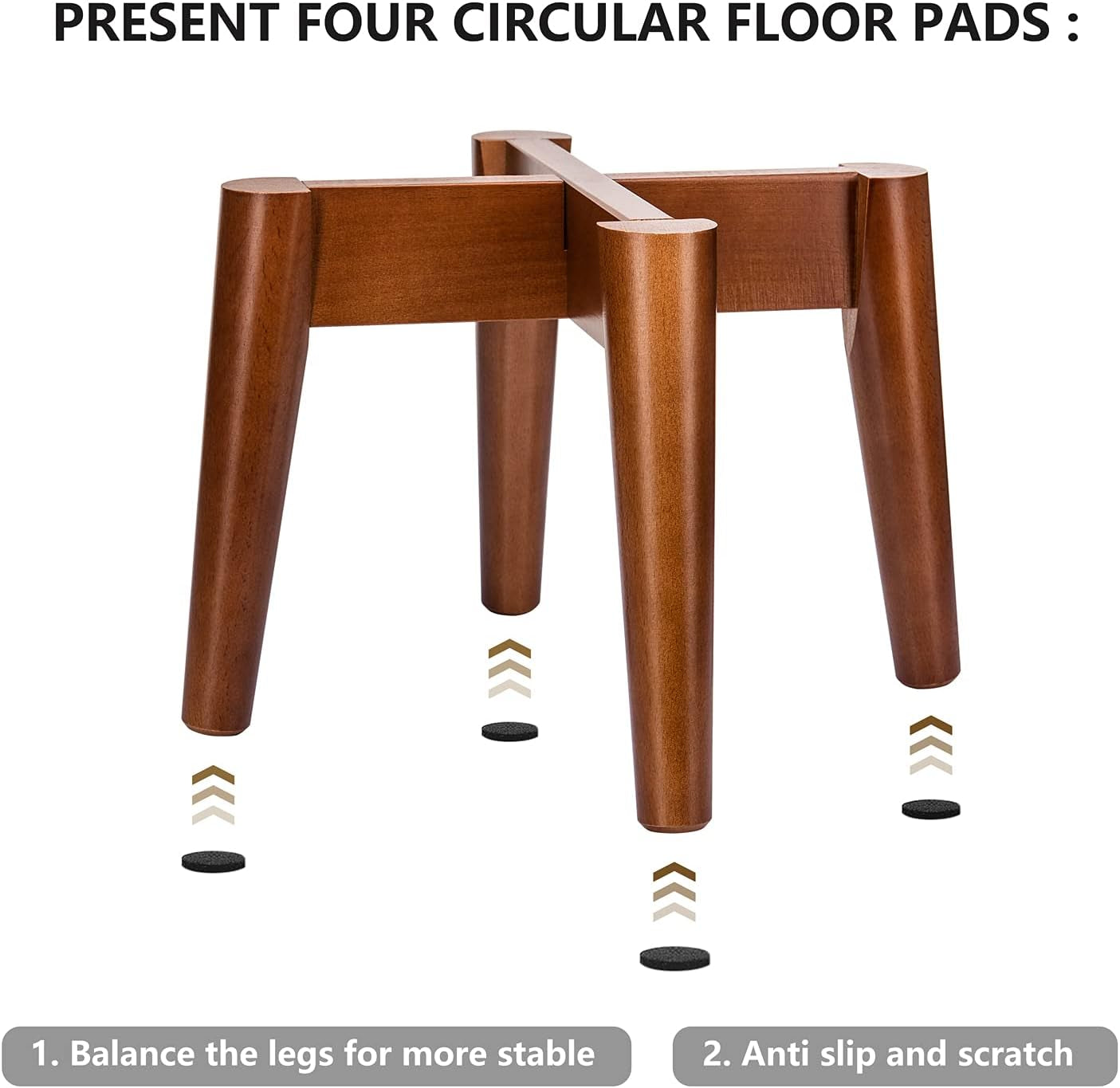 Elevate Your Space with Our Handcrafted Mid-Century Modern Plant Stand - Perfect for Indoor Decor, Brown