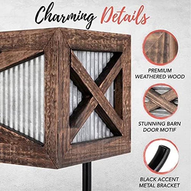Chic Farmhouse Rustic Towel Rack and Shelf - Stylish Wood and Galvanized Metal Design for Your Bathroom and Kitchen - Wall Mounted Storage Solution in Rustic Brown