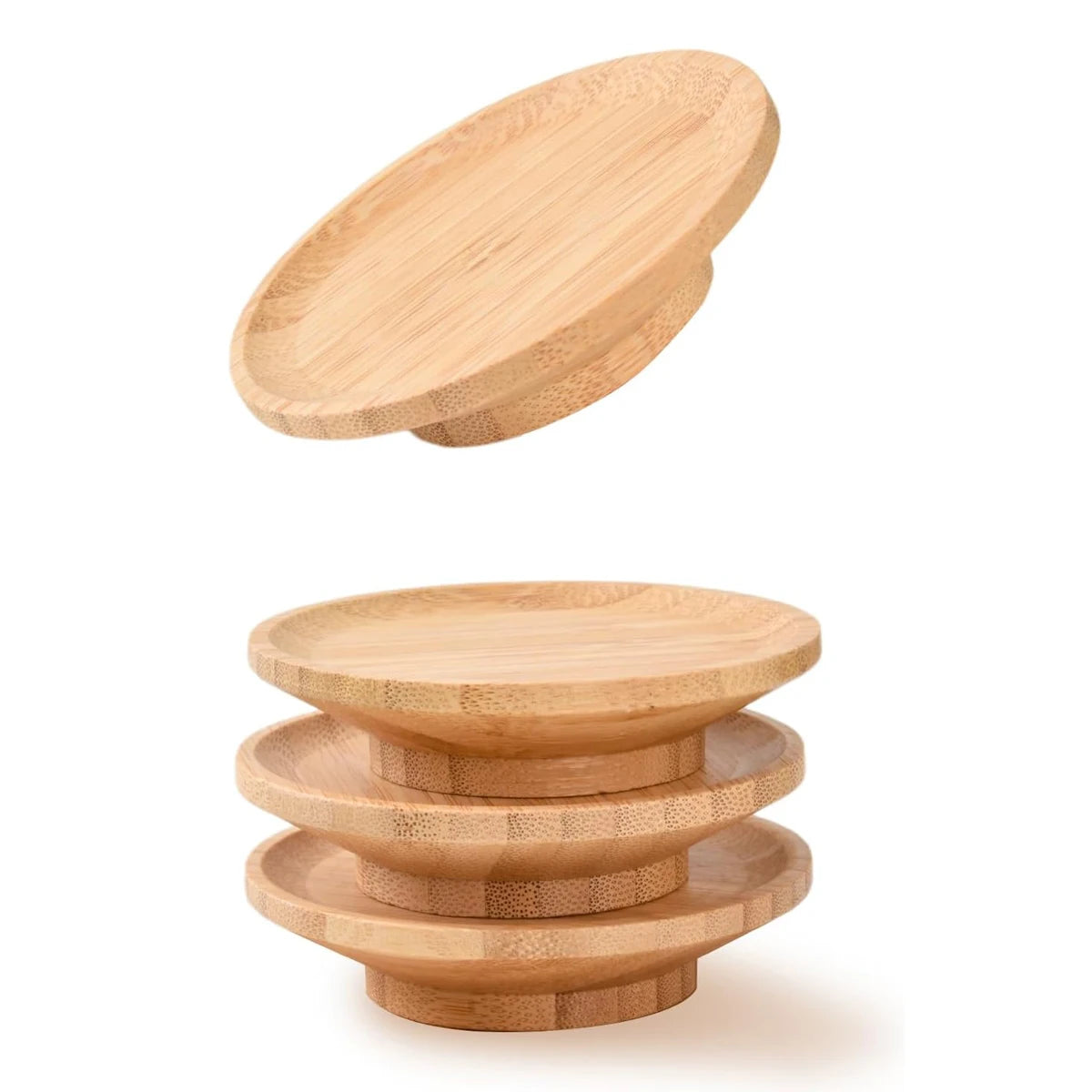 Elevate Your Entertaining with 1-4Pcs Bamboo Wine Glass Charcuterie Toppers - Stylish Covers for Appetizers and Wine Glasses