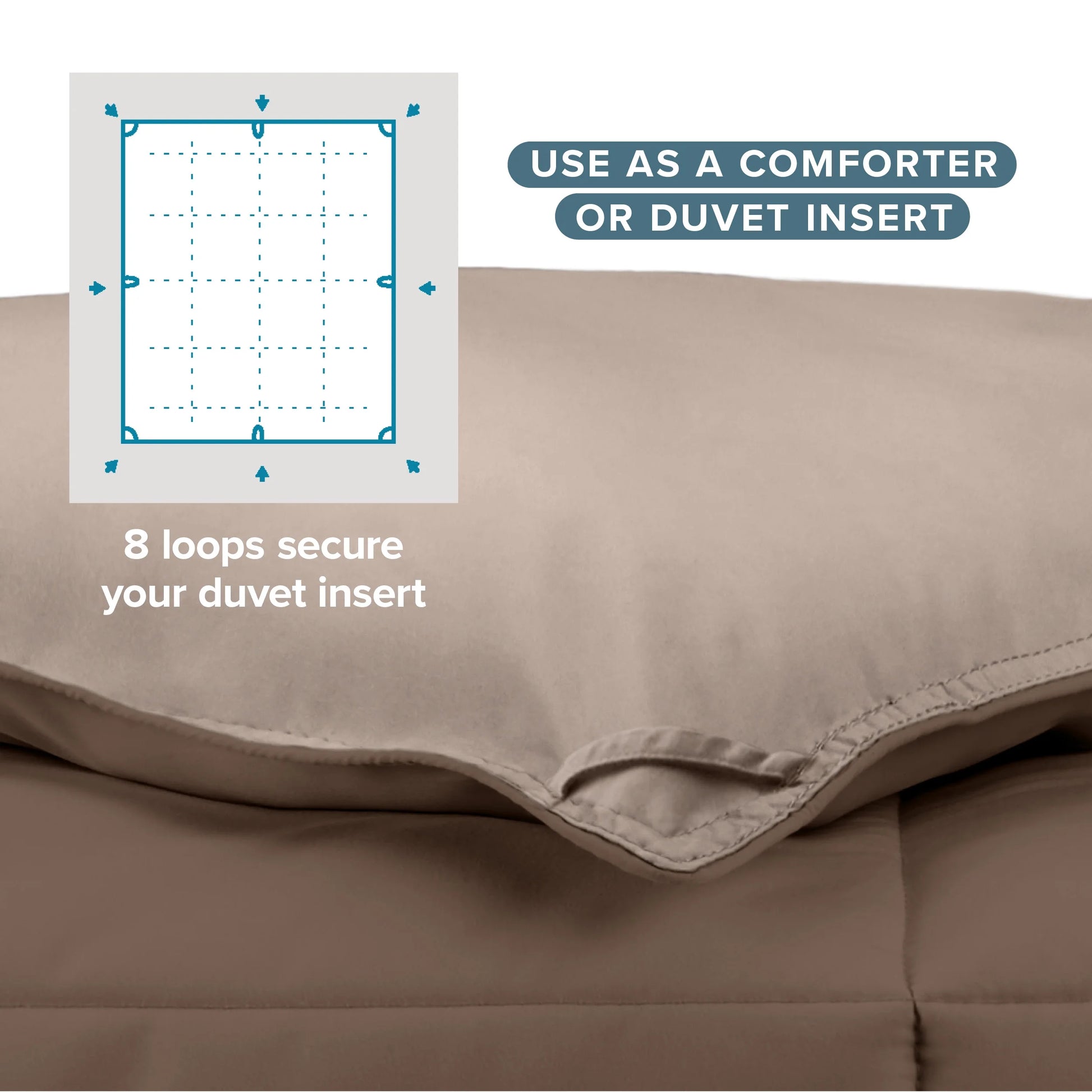 Transform Your Sleep Experience with the Luxurious 1800 Collection Reversible Down Alternative Comforter in Rich Cocoa/Taupe - King/Cal King