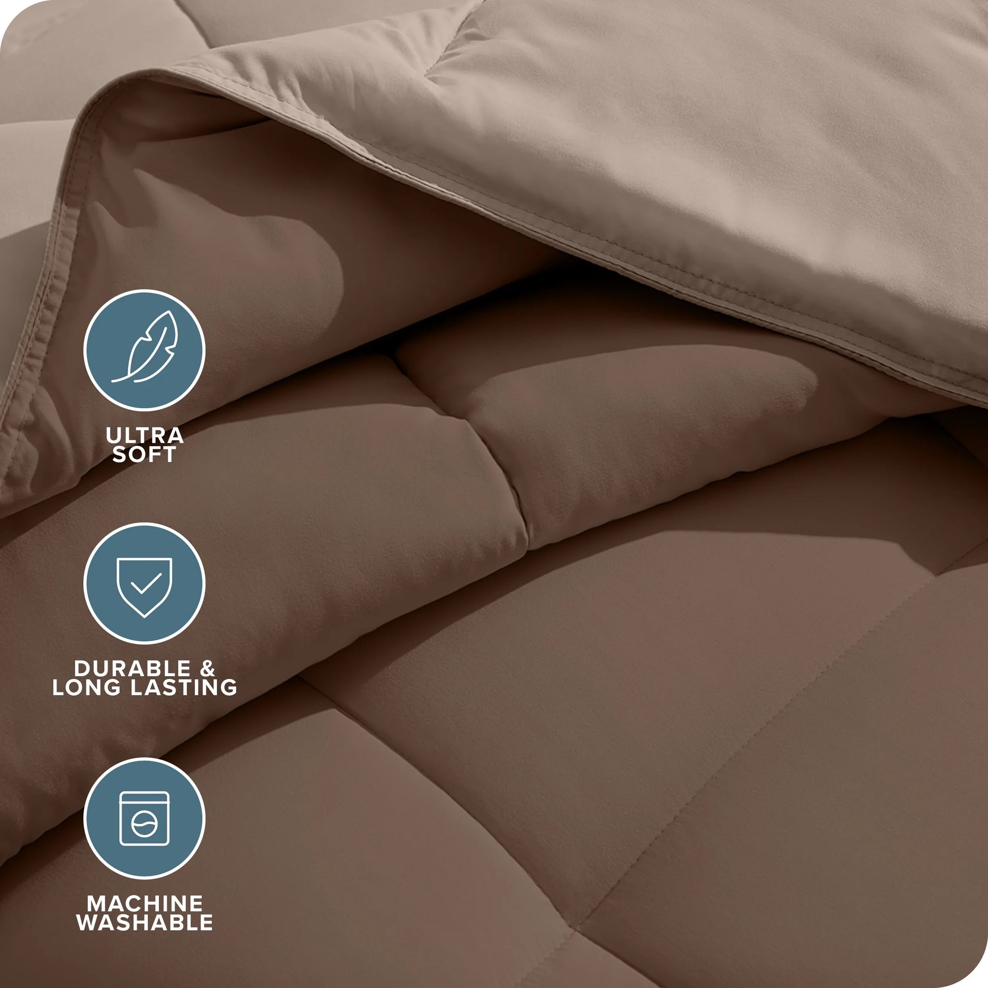 Transform Your Sleep Experience with the Luxurious 1800 Collection Reversible Down Alternative Comforter in Rich Cocoa/Taupe - King/Cal King