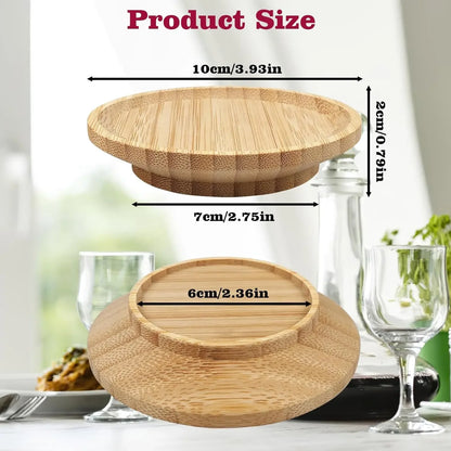 Elevate Your Entertaining with 1-4Pcs Bamboo Wine Glass Charcuterie Toppers - Stylish Covers for Appetizers and Wine Glasses