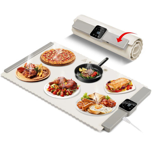 Elevate Your Dining Experience with the Versatile Foldable Silicone Electric Warming Tray - Perfect for Parties and Home Use!