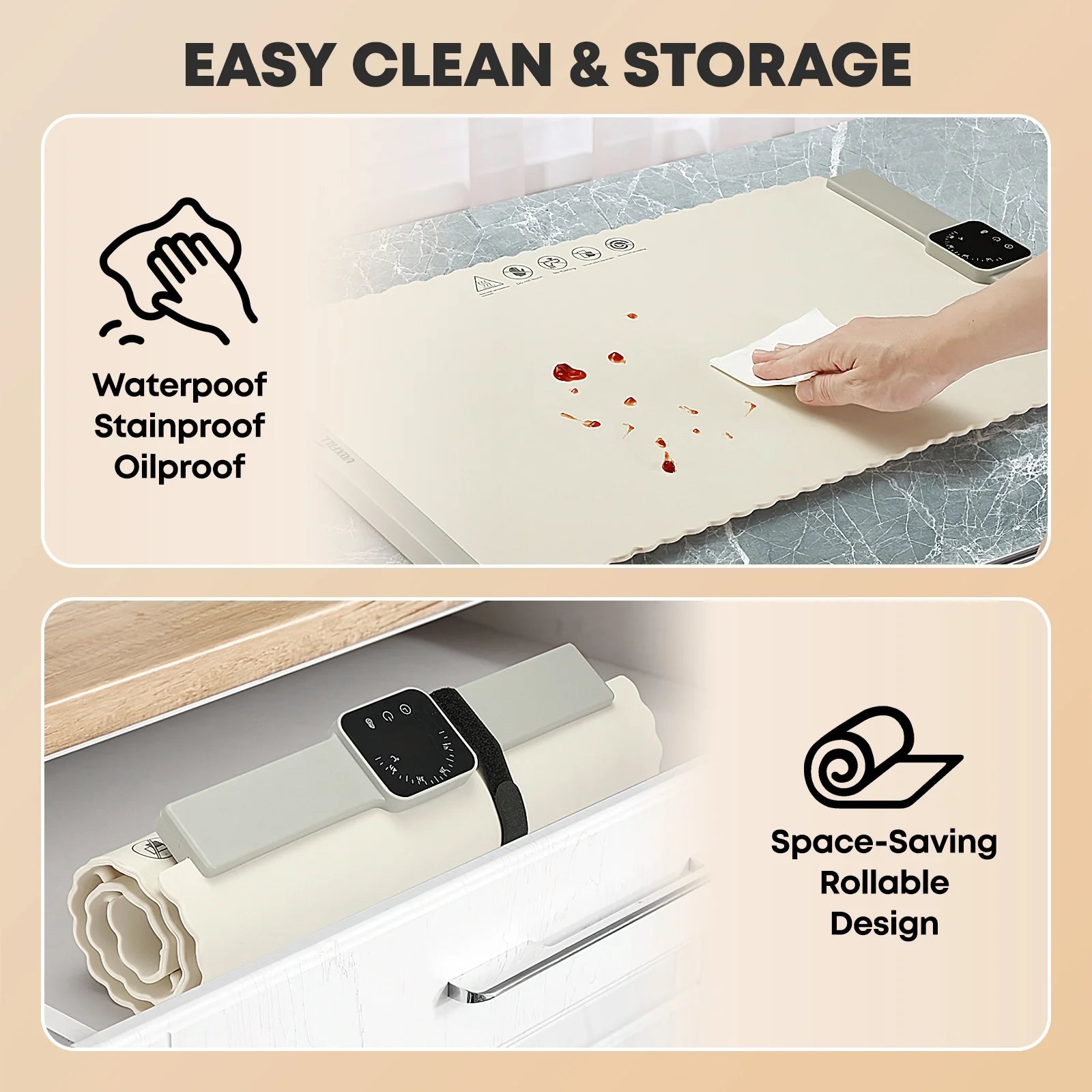 Elevate Your Dining Experience with the Versatile Foldable Silicone Electric Warming Tray - Perfect for Parties and Home Use!