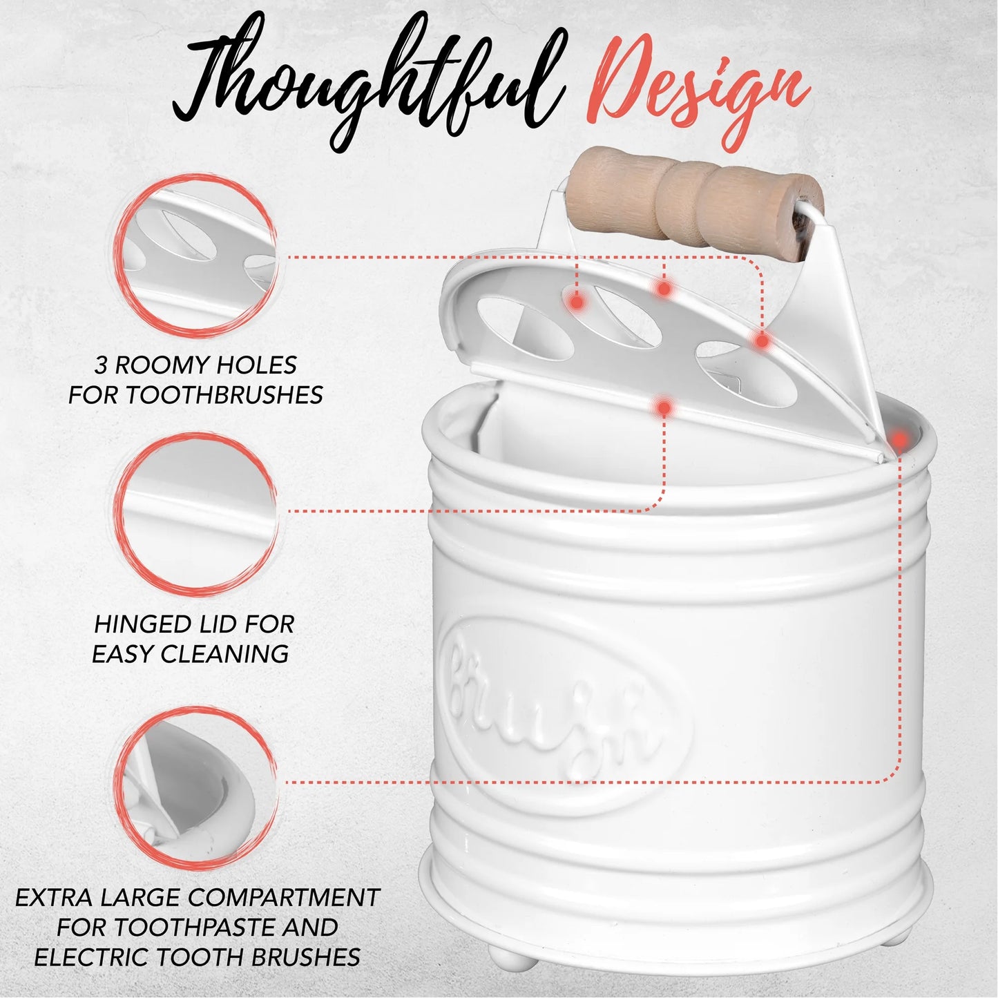 Elevate Your Bathroom Aesthetic with the Farmhouse 4-Piece White Bathroom Accessories Set