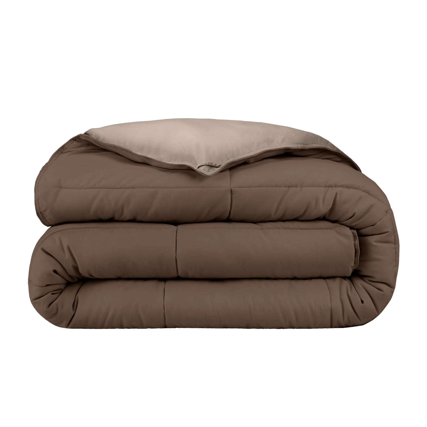 Transform Your Sleep Experience with the Luxurious 1800 Collection Reversible Down Alternative Comforter in Rich Cocoa/Taupe - King/Cal King