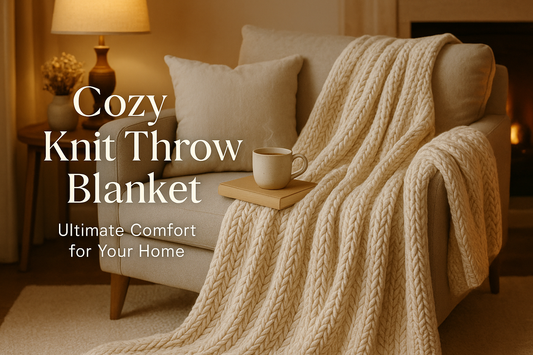 Cozy Knit Throw Blanket promotional banner