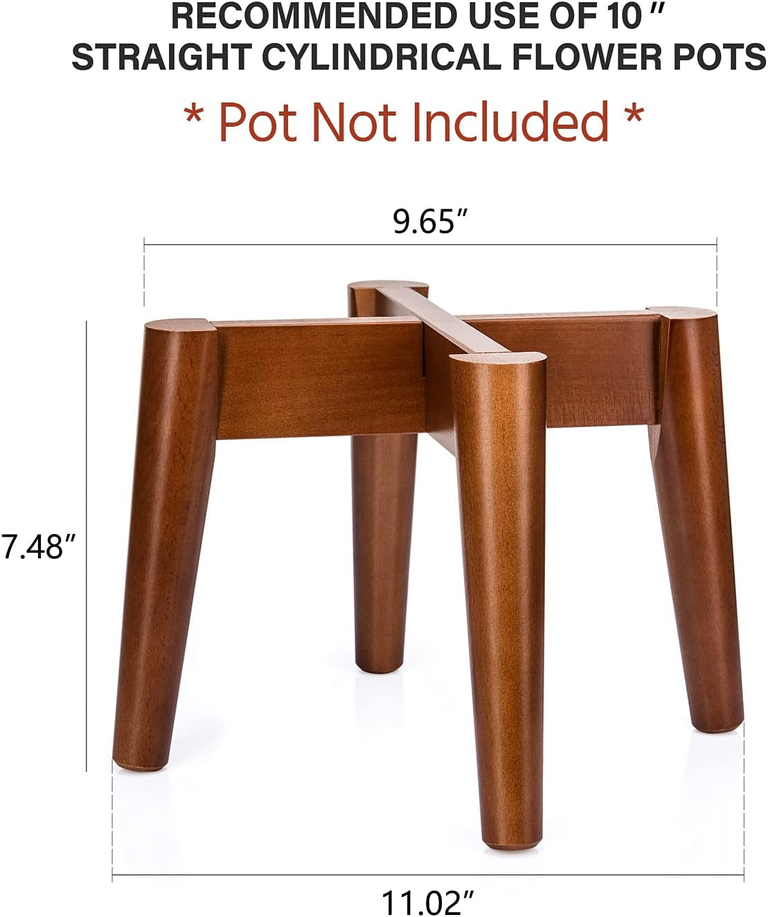 Elevate Your Space with Our Handcrafted Mid-Century Modern Plant Stand - Perfect for Indoor Decor, Brown