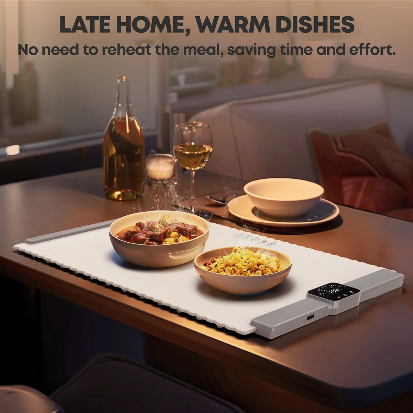 Elevate Your Dining Experience with the Versatile Foldable Silicone Electric Warming Tray - Perfect for Parties and Home Use!