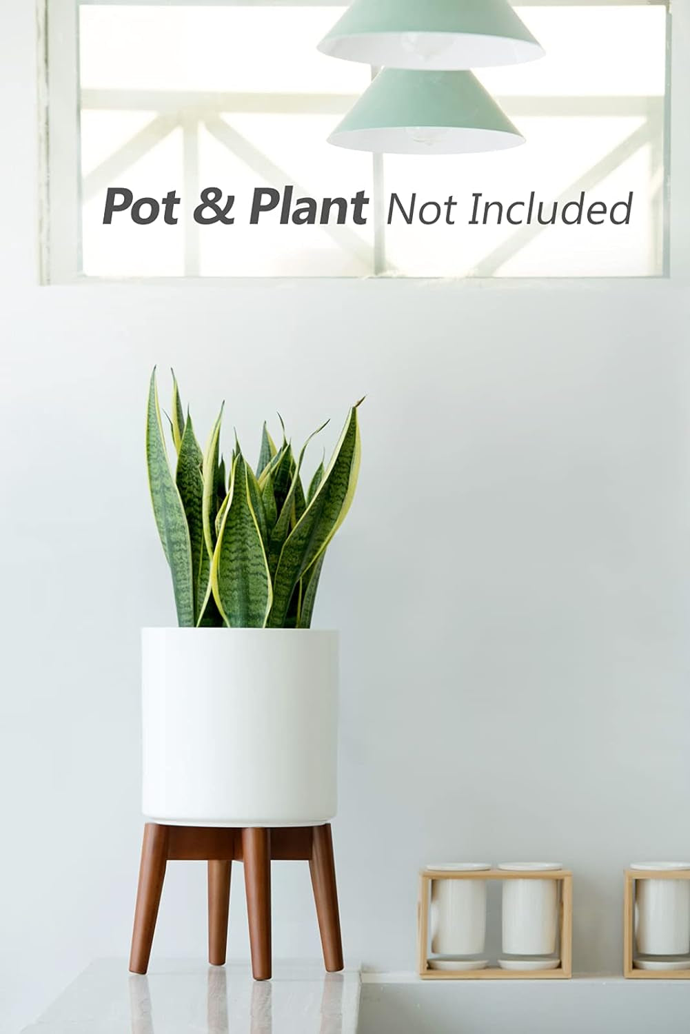 Elevate Your Space with Our Handcrafted Mid-Century Modern Plant Stand - Perfect for Indoor Decor, Brown